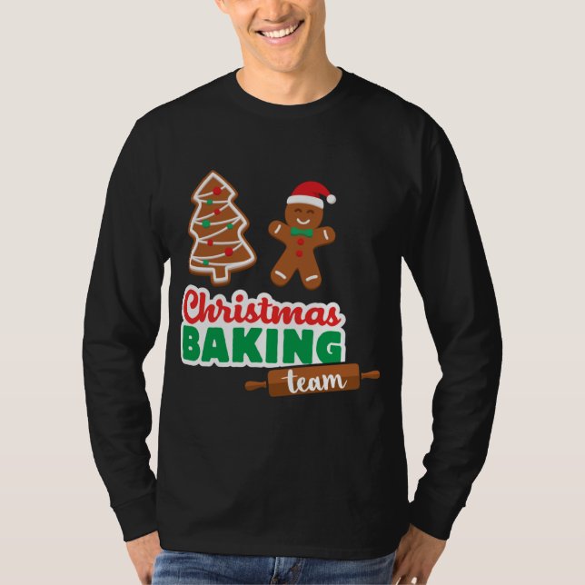 Camiseta Feliz da Equipe de Natal Engraçado Xmas Cookies Ma (Frente)