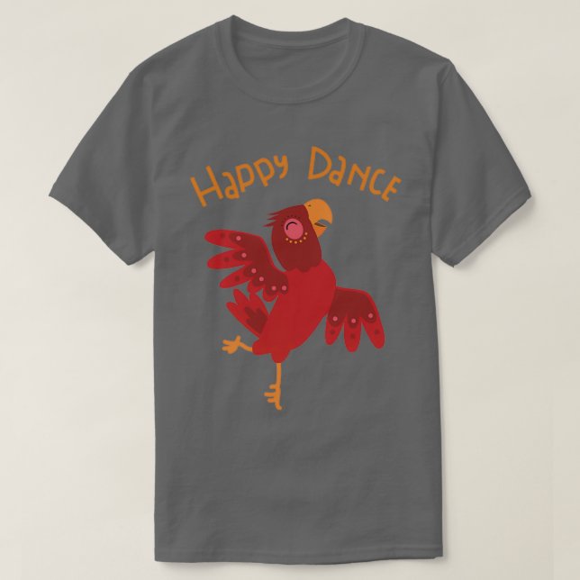 Camiseta Feliz Dance de papagaio (Frente do Design)
