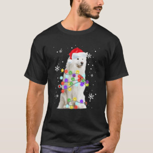 Camiseta Feliz de cães esquimó Papais noeis Natal T