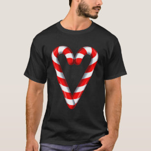 Camiseta Feliz De Canas De Coração E Costume De Doces Brilh