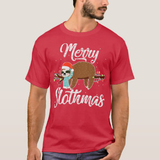 Camiseta Feliz de Lóthmas Fofo Visto Santa Hat Cute Chri