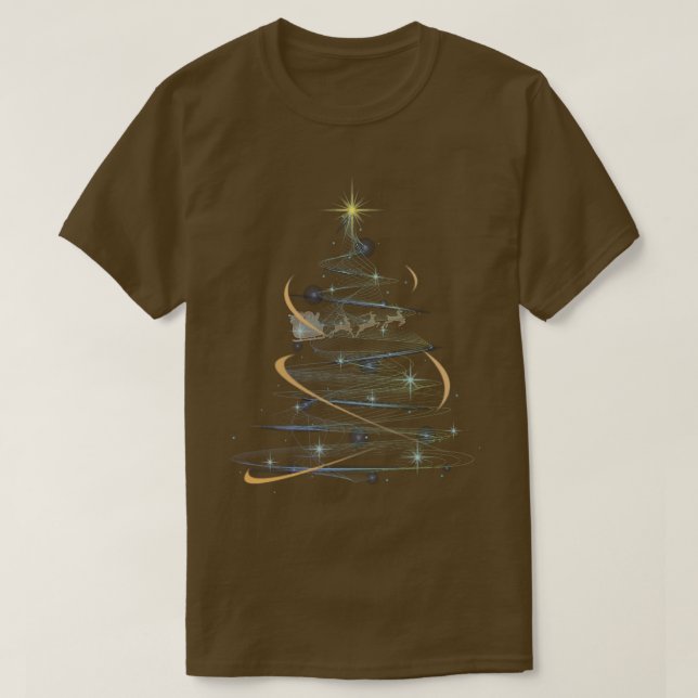 Camiseta Feliz de Natal, árvore de Natal (Frente do Design)