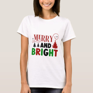 Camiseta Feliz de Natal brilhante e Design - Feliz Natal