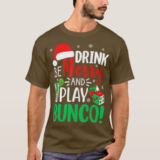 Camiseta Feliz de Natal Bunco Play Bunco Dice Ugly S