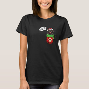 Camiseta Feliz De Natal Da Terra Nova Woofmas Em Pocket Orn