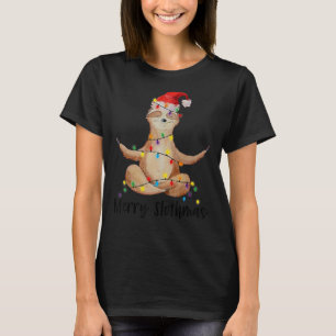 Camiseta Feliz de Natal de Santa Hat Trendy Winter Ho