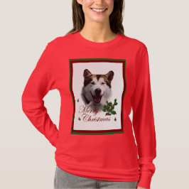 Camiseta Feliz de Natal do Alaskan Malamute