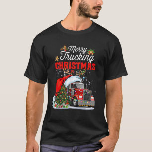 Camiseta Feliz De Natal Do Caminhoneiro De Natal Para Tru