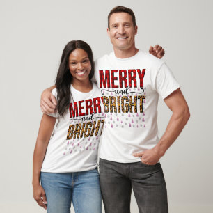 Camiseta Feliz de Natal Elegante e Brilhante minimalista