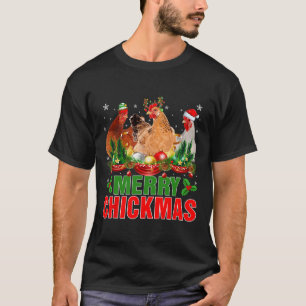 Camiseta Feliz de Natal Fickens Santa Hat Fazendeiros Chris