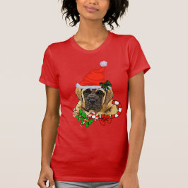 Camiseta Feliz de Natal Inglês Mastiff