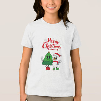 Camiseta Feliz de Natal para crianças no ano novo
