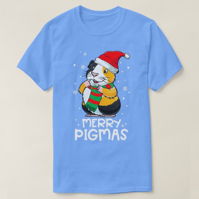 Camiseta Feliz De Natal Pigmas Engraçado Xmas Pajama Oferec (Frente do Design)