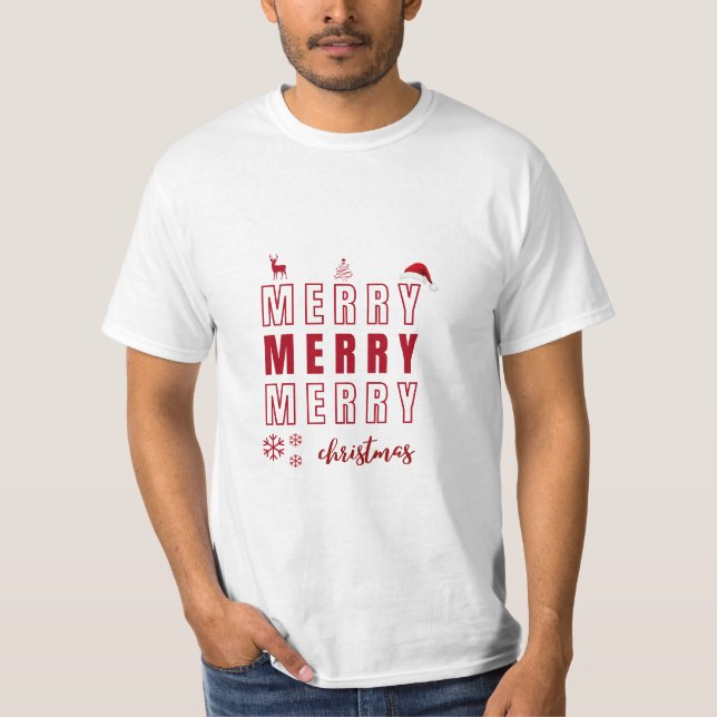 Camiseta Feliz de Natal - Presente Festivo (Frente)