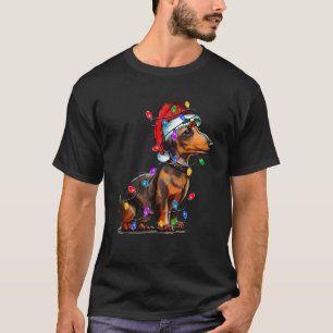 Camiseta Feliz de Papai Noel Bela  de Dachshund
