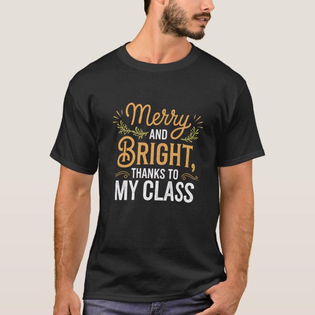 Camiseta Feliz De Professores E Obrigados Brilhantes Da Min (Frente)