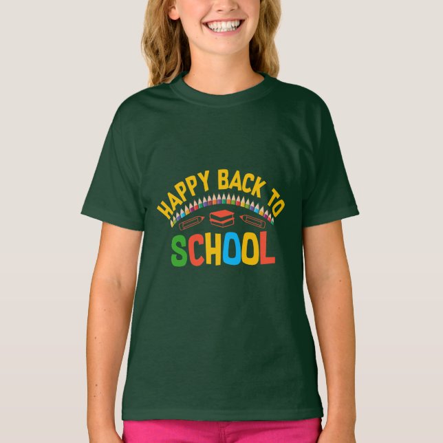 CAMISETA FELIZ DE VOLTA À ESCOLA (Frente)