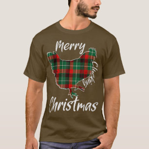 Camiseta Feliz Dependendo Galinha Engraçada de Natal Farme