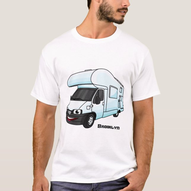 Camiseta Feliz desenho animado da câmera (Frente)