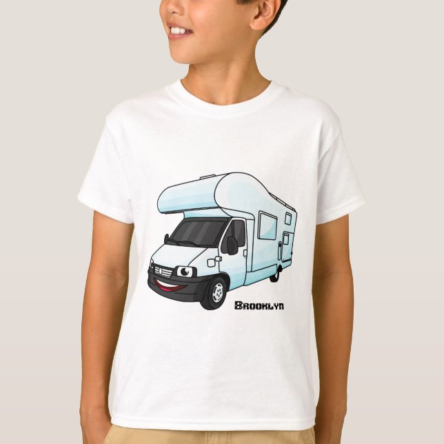Camiseta Feliz desenho animado da câmera (Frente)