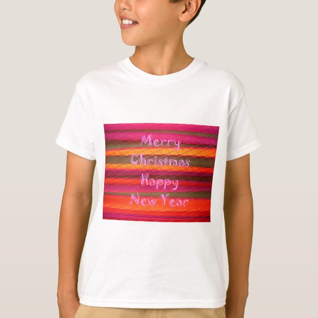 Camiseta Feliz Design de Feliz ano novo de Natal (Frente)