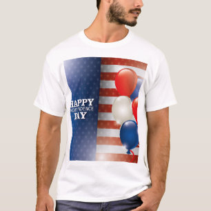 Camiseta Feliz Design do Dia da Independência