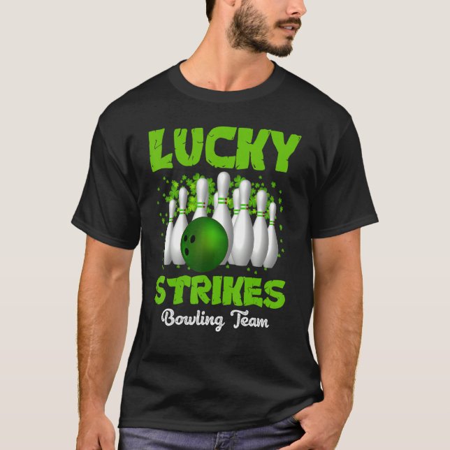 Camiseta Feliz Dia 1 de Patrick, Equipe de Boliches Greves  (Frente)