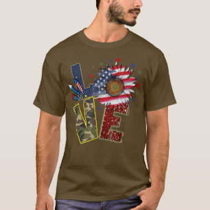 Camiseta Feliz Dia 4 De Julho Ame O Dia Da Independência Do