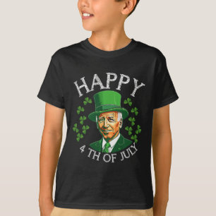 Camiseta Feliz Dia 4 De Julho Com O Engraçado Joe Biden Par