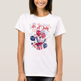 CAMISETA FELIZ DIA 4 DE JULHO DA INDEPENDÊNCIA