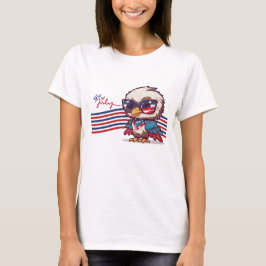 CAMISETA FELIZ DIA 4 DE JULHO DA INDEPENDÊNCIA