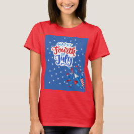 CAMISETA FELIZ DIA 4 DE JULHO DA INDEPENDÊNCIA
