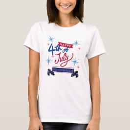 CAMISETA FELIZ DIA 4 DE JULHO DA INDEPENDÊNCIA