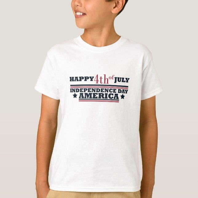 Camiseta Feliz dia 4 de julho da independência da América (Frente)