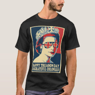 Camiseta Feliz Dia 4 De Julho De Coloni Britânico