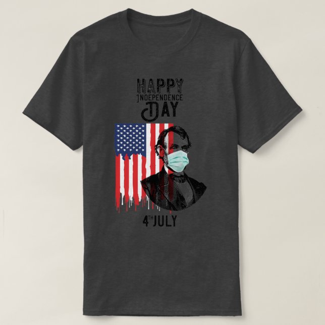 Camiseta feliz dia 4 de julho de independência (Frente do Design)