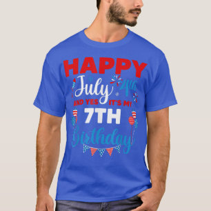 Camiseta Feliz dia 4 de julho e sim é o meu aniversário de