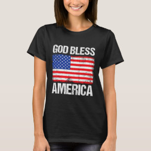 Camiseta Feliz Dia 4 De Julho Para A América deus abençoe