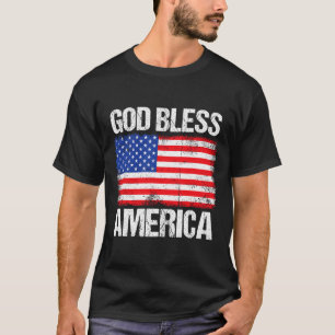 Camiseta Feliz Dia 4 De Julho Para A América deus abençoe