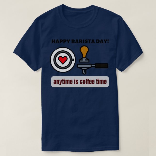 Camiseta Feliz Dia Barista 7 (Frente do Design)