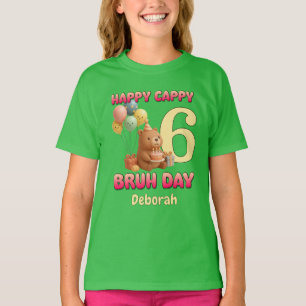 Camiseta FELIZ DIA CAPPY BRUH Personalizado Capivara 6º Ani