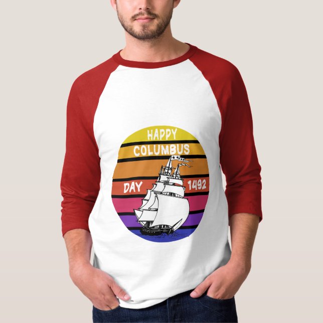 Camiseta Feliz Dia Colombo 1492 (Frente)