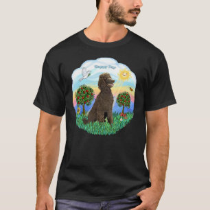 Camiseta Feliz Dia com Chocolate Poodle Padrão     