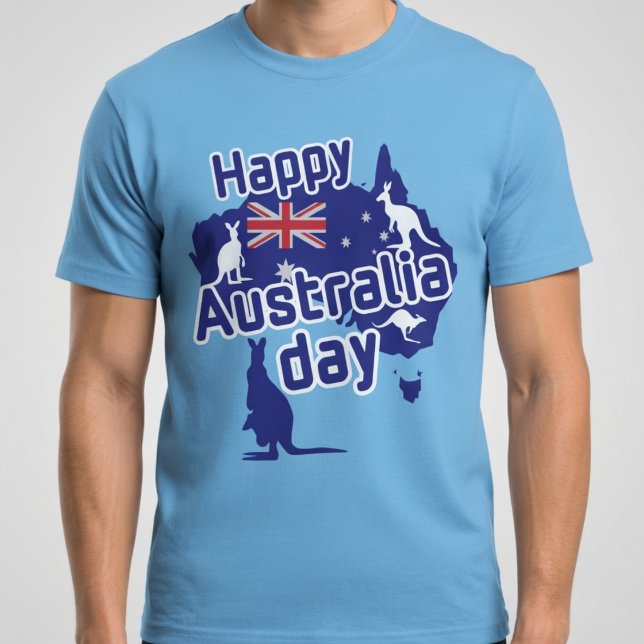 Camiseta Feliz Dia da Austrália  (Criador carregado)