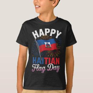 Camiseta Feliz Dia da Bandeira do Haiti Legal Mapa da Bande