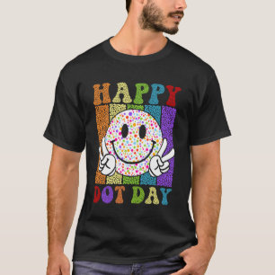 Camiseta Feliz Dia da Bolinha Rosto Sorridente Menino Color