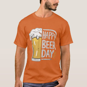 Camiseta Feliz Dia da Cerveja: Beba, Relaxe, Repita