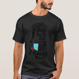 Camiseta Feliz Dia da Enfermeira Vida de Enfermeira Coque D