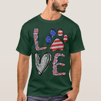 Camiseta Feliz Dia da Independência do Cão Povoado 4 de jul