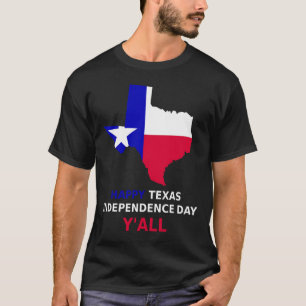 Camiseta Feliz Dia da Independência do Texas